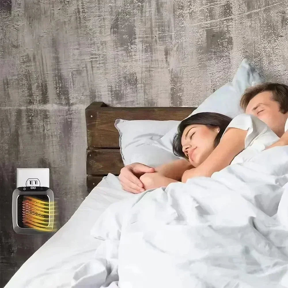 800W Mini Heater, PTC Ceramic Fast Heating Bathroom Heater with Remote Control, Wall Mounted Electric Heater for Indoor Use